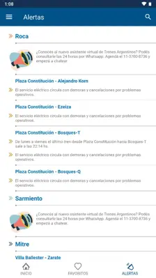 Trenes Argentinos android App screenshot 9